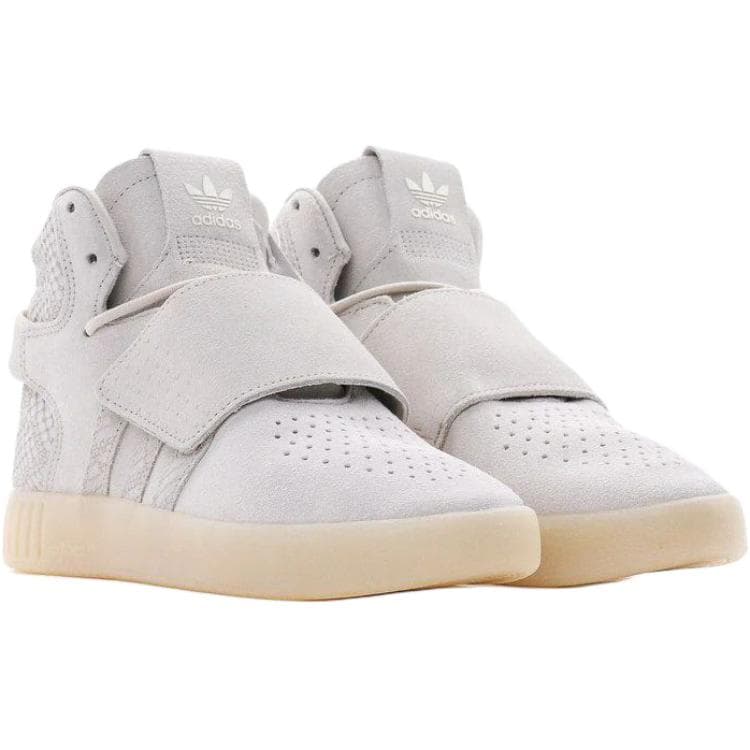 Кроссовки Adidas Originals Tubular Invader Strap High Топ Детская Скейтбординг Обувь Бежевого Цвета Унисекс - изображение 3