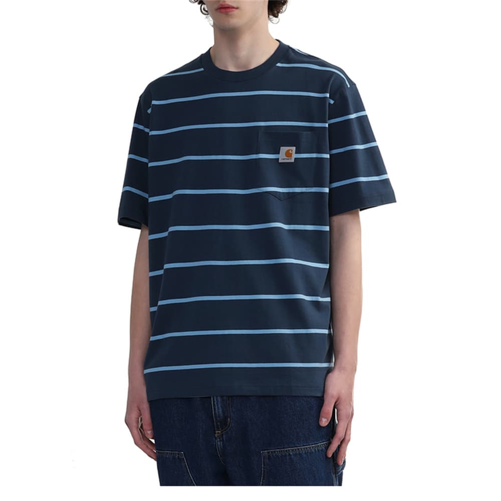 Футболка Carhartt WIP T-Shirt Мужской Темно-Синий - изображение 3