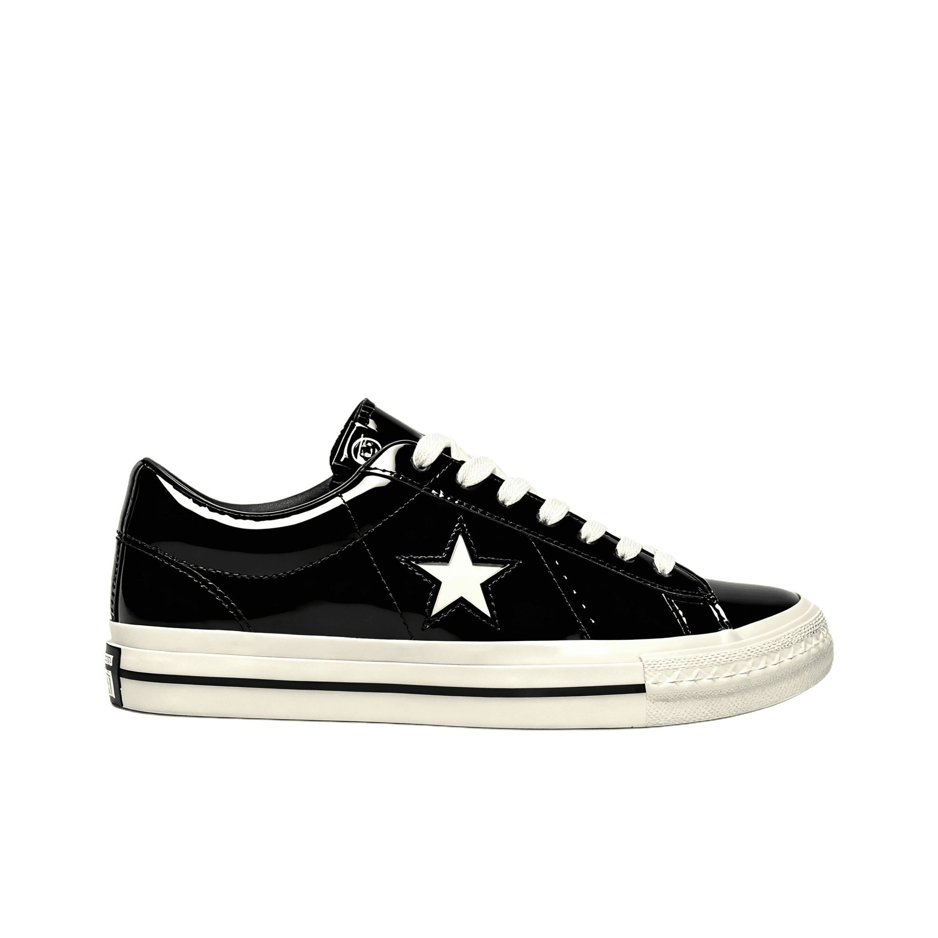 Кроссовки Converse x Noritake ONE STAR 95 Лакированная кожа Классические удобные Лоу-топы Повседневная обувь для скейтборда Унисекс Черный - изображение 2