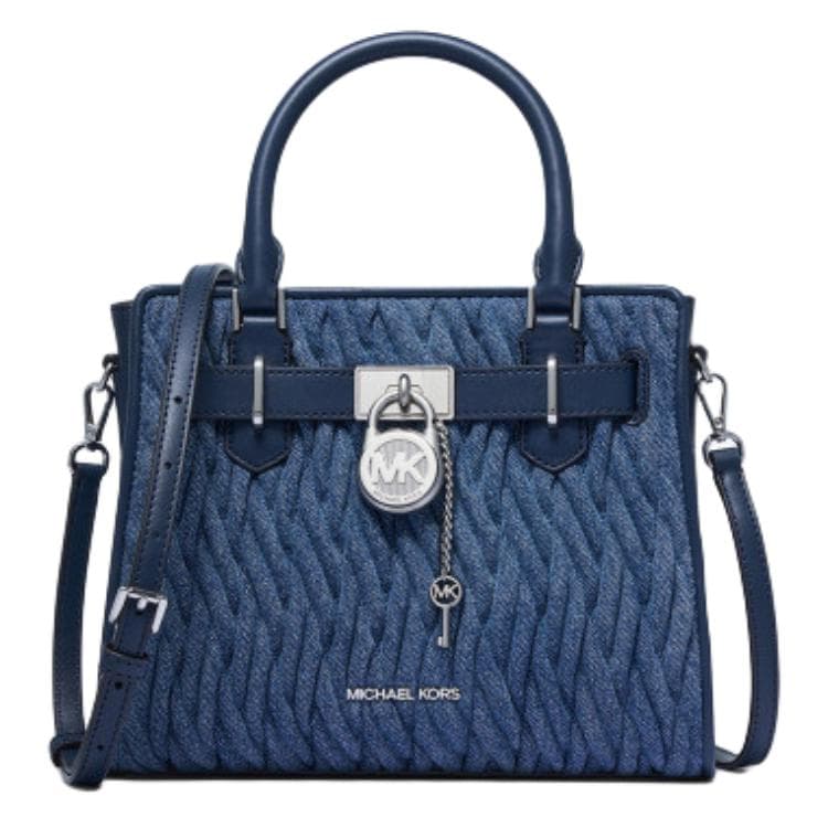 Сумка MICHAEL KORS Ткань + Искусственная кожа Сумка-тоут Маленькая Женская Темно-синий - изображение 1