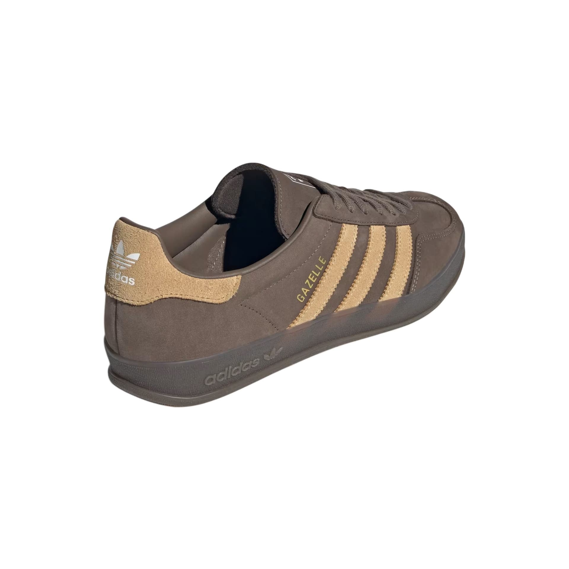 Кроссовки Adidas Originals GAZELLE INDOOR Кожаная Скейтборд Обувь Унисекс Коричневый - изображение 4
