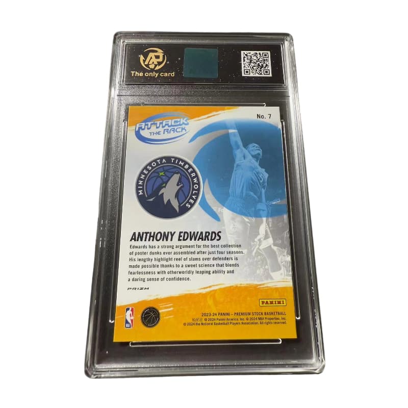 PANINI STOCK Minnesota Timberwolves Энтони Эдвардс Серебряное издание Коллекция Сламп-Данк Высокий счет РАРНАя карта - изображение 2