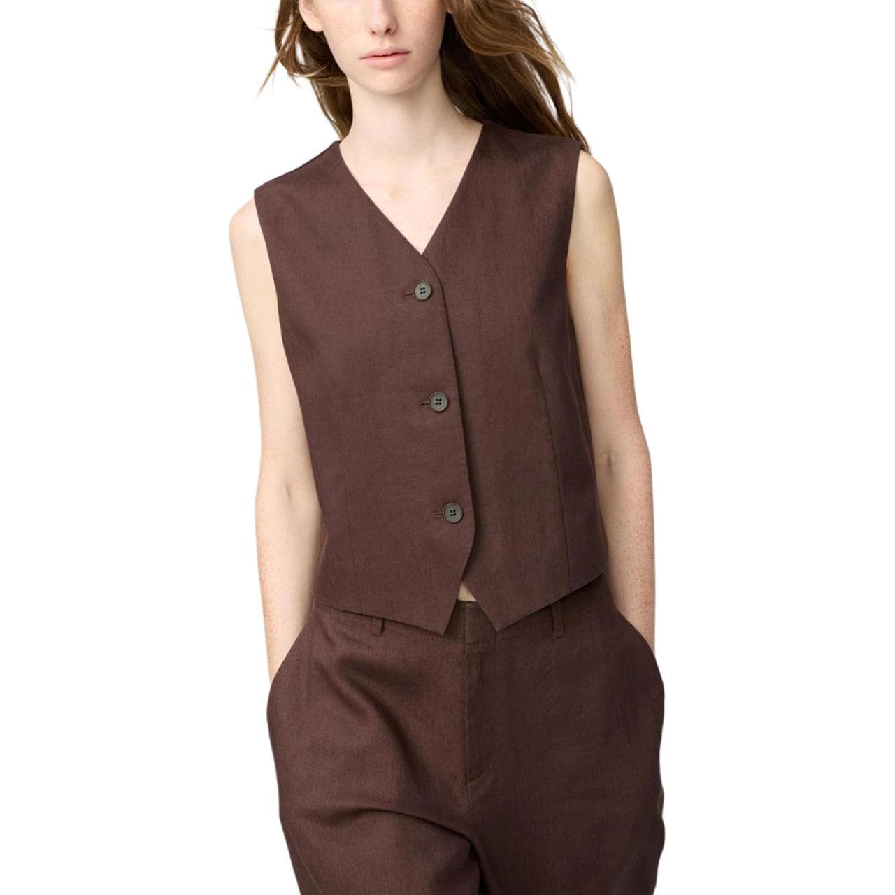 UNIQLO C Каштановый Женский жилет - изображение 1