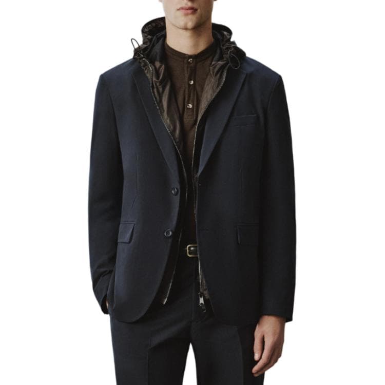 Пиджак ZARA Морской синий Мужские Деловые костюмы - изображение 3