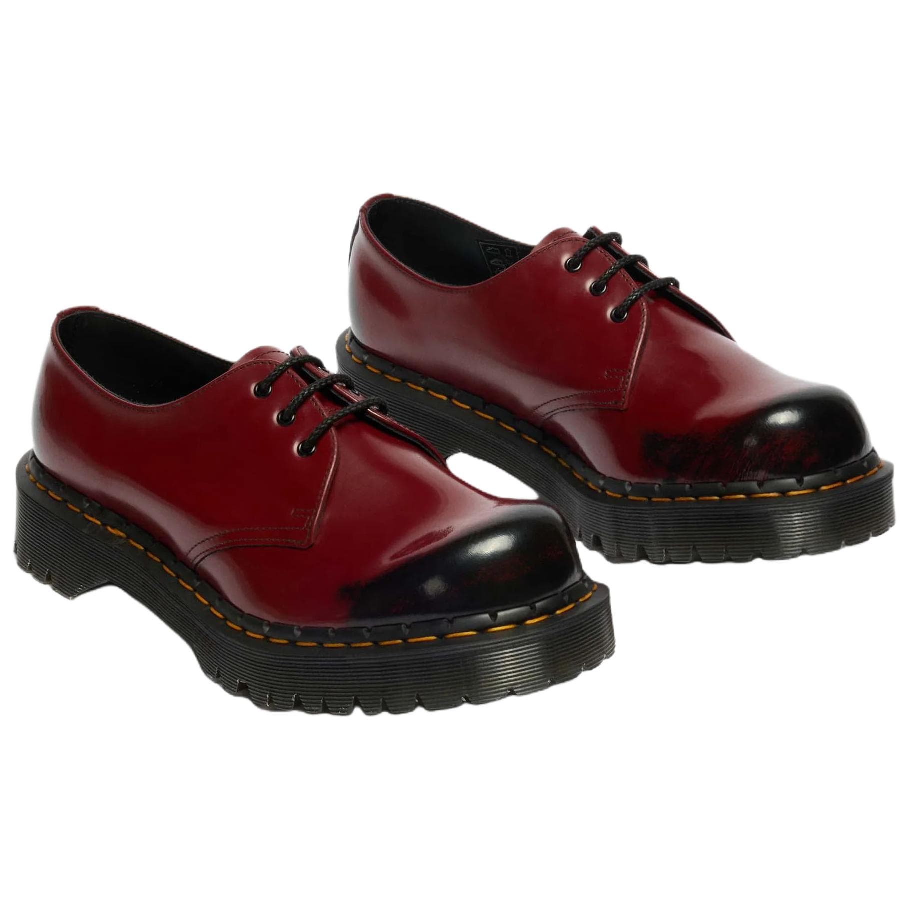 Dr.Martens 1461 Коровья кожа Повседневные кожаные туфли Унисекс Темно-красный - изображение 3
