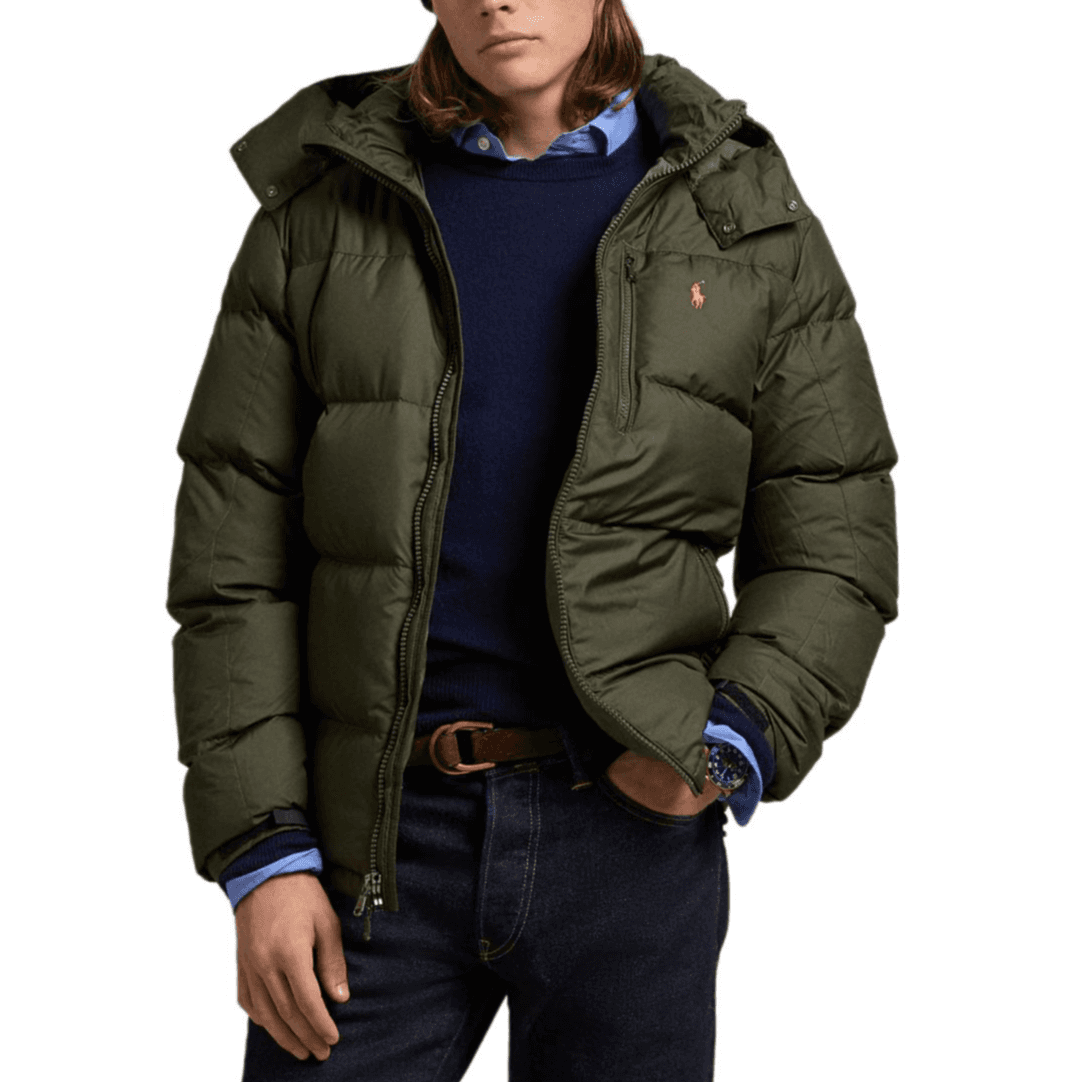 Зимняя куртка Polo Ralph Lauren FW24 Пуховик Мужской Оливково-зеленый - изображение 2