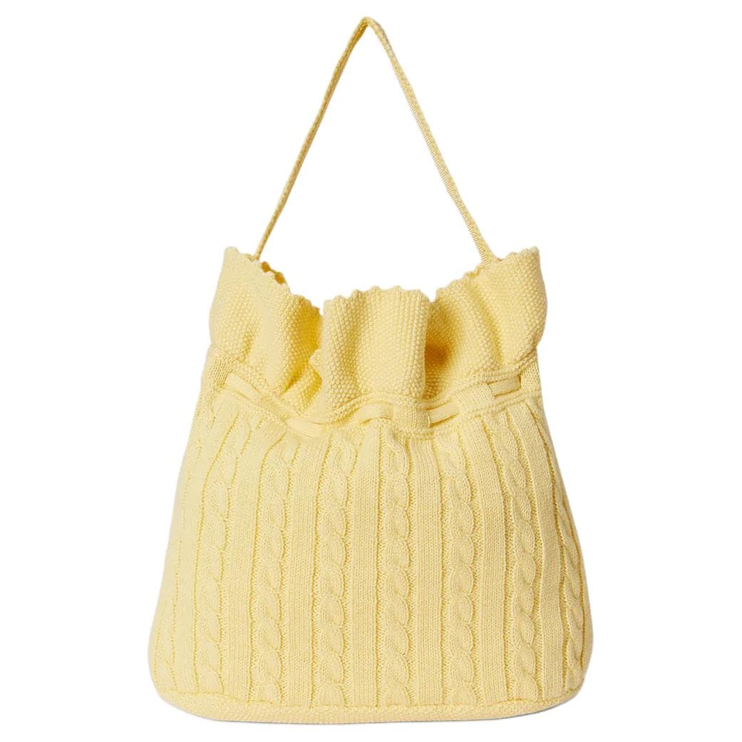 Мини-сумка Polo Ralph Lauren Хлопковое волокно Сумка-ведро Сумки через плечо Обычный (стандартный) Детский Желтый - изображение 3
