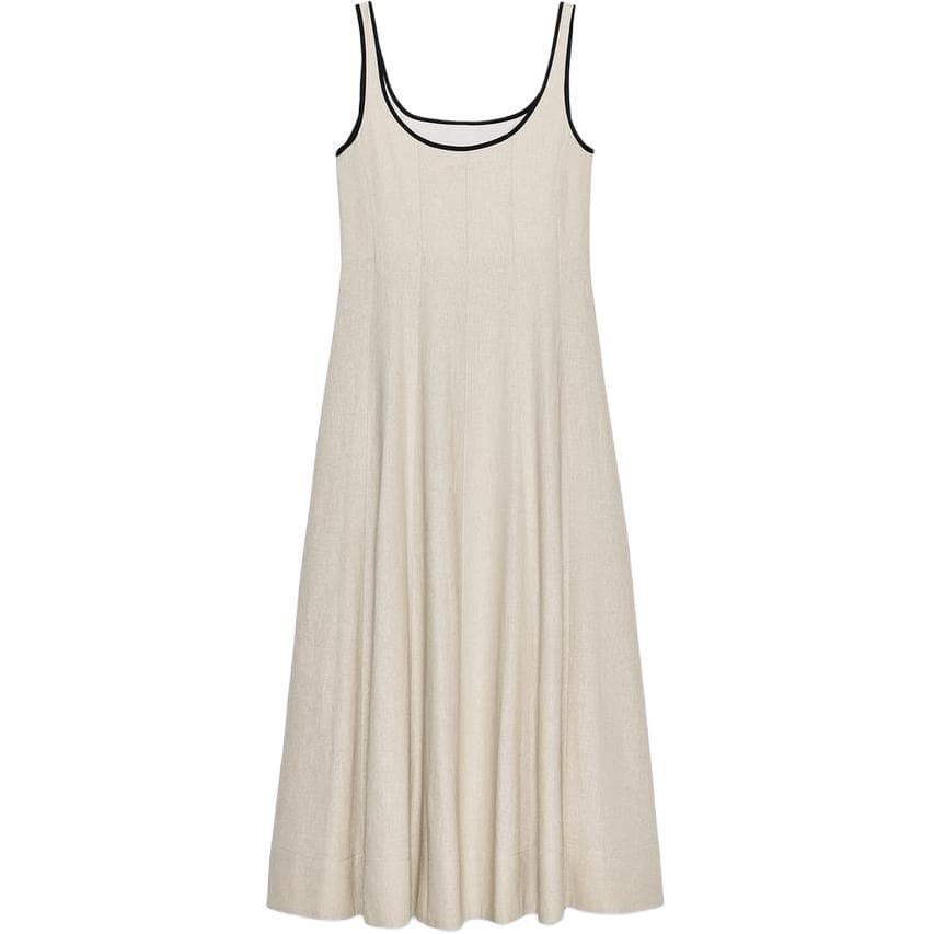 ZARA Light Beige Women's Sleeveless Dresses ZARA Светло-бежевые женские платья без рукавов - изображение 1