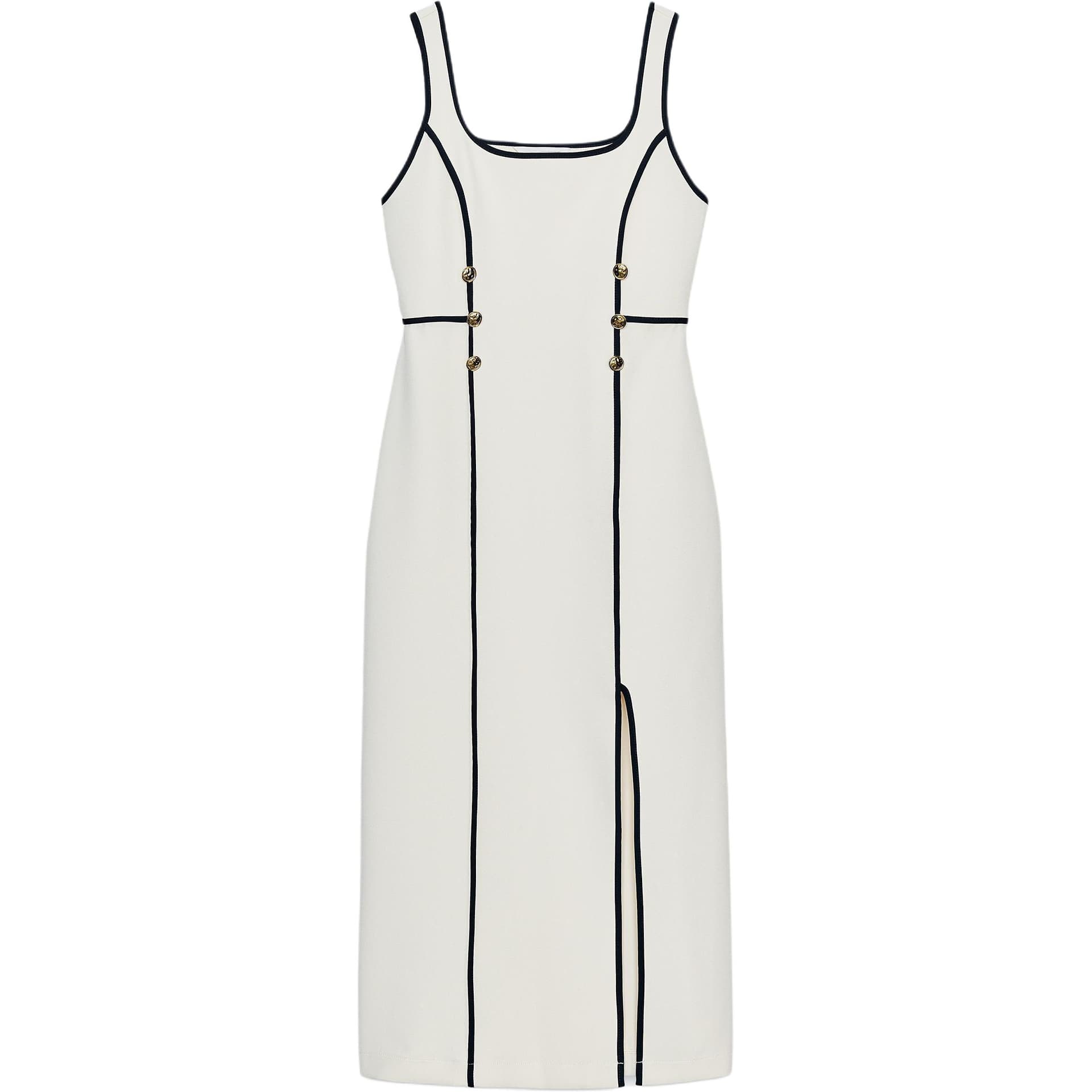 ZARA Light Beige Women's Sleeveless Dresses ZARA Светло-бежевые женские платья без рукавов - изображение 1