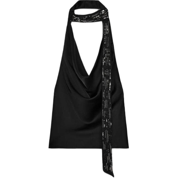 Майка ZARA Черные Женские Майки - изображение 2