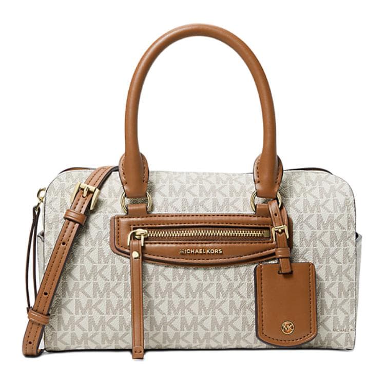 Сумка MICHAEL KORS Jet Set Travel Искусственная кожа с полиэстером мини-сумка женская цвет ваниль и желудево-коричневый - изображение 1