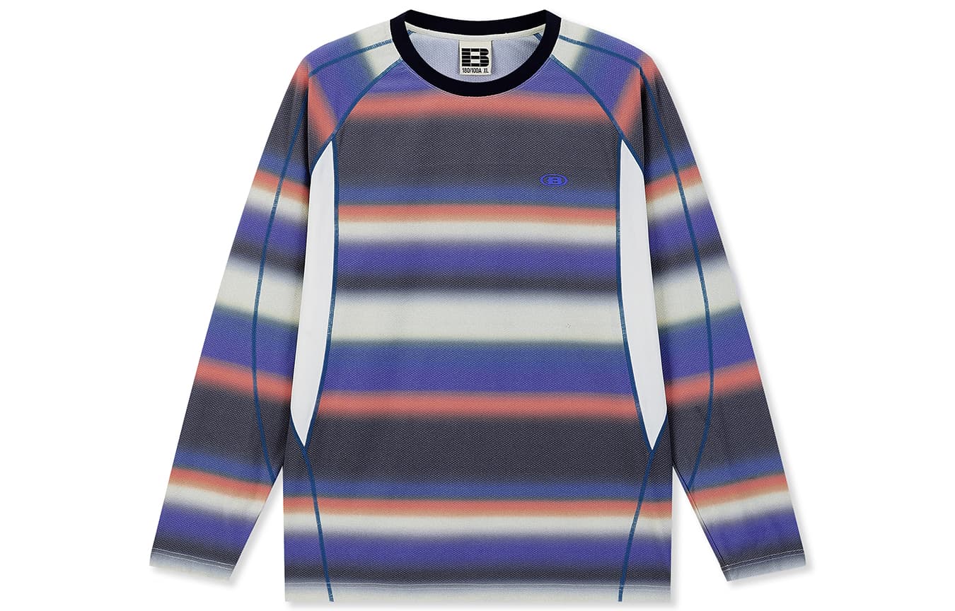 Футболка BONELESS Cut Purple Blue Stripes Unisex T-Shirts - изображение 1