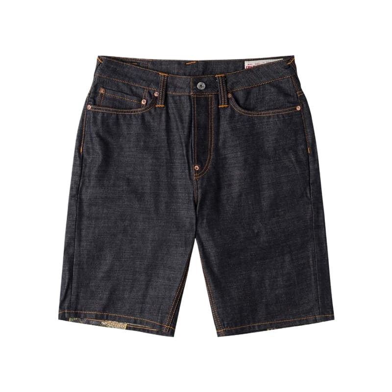 Джинсовые шорты EVISU Джинсовые синие мужские джинсовые шорты - изображение 2