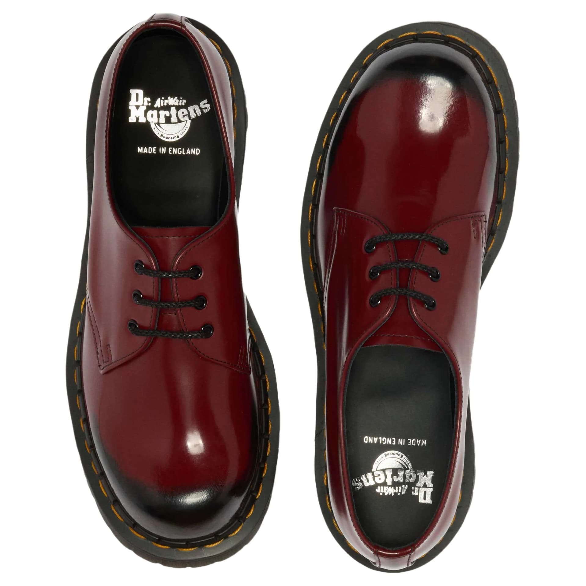 Dr.Martens 1461 Коровья кожа Повседневные кожаные туфли Унисекс Темно-красный - изображение 5