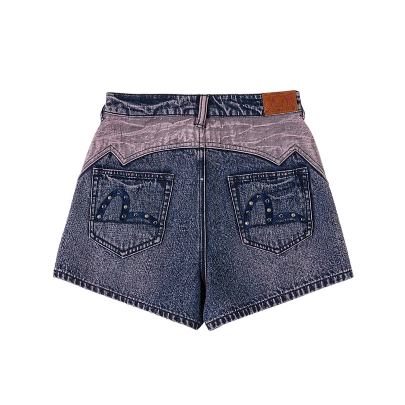 EVISU Джинсовые синие женские джинсовые шорты - изображение 2