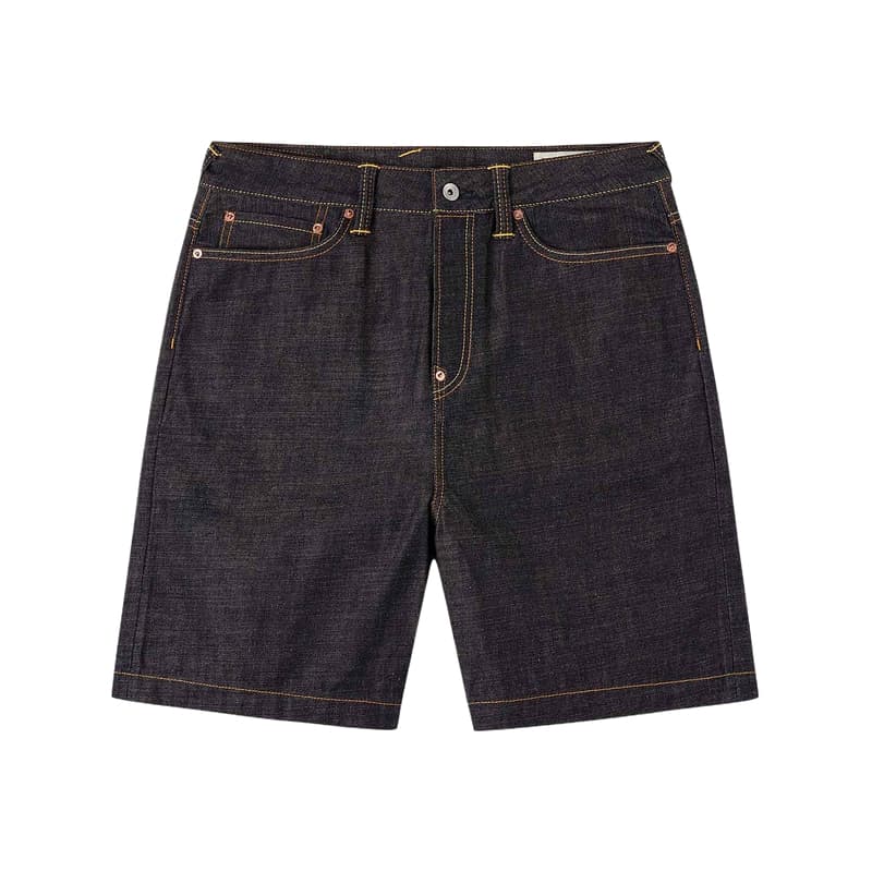 Джинсовые шорты EVISU Джинсовые синие мужские джинсовые шорты - изображение 2