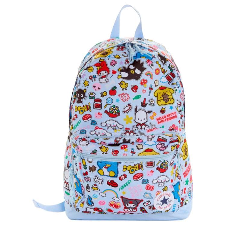 Рюкзак Sanrio X Converse Collaboration Полиэстеровый Рюкзак Унисекс Светло-Синий - изображение 1