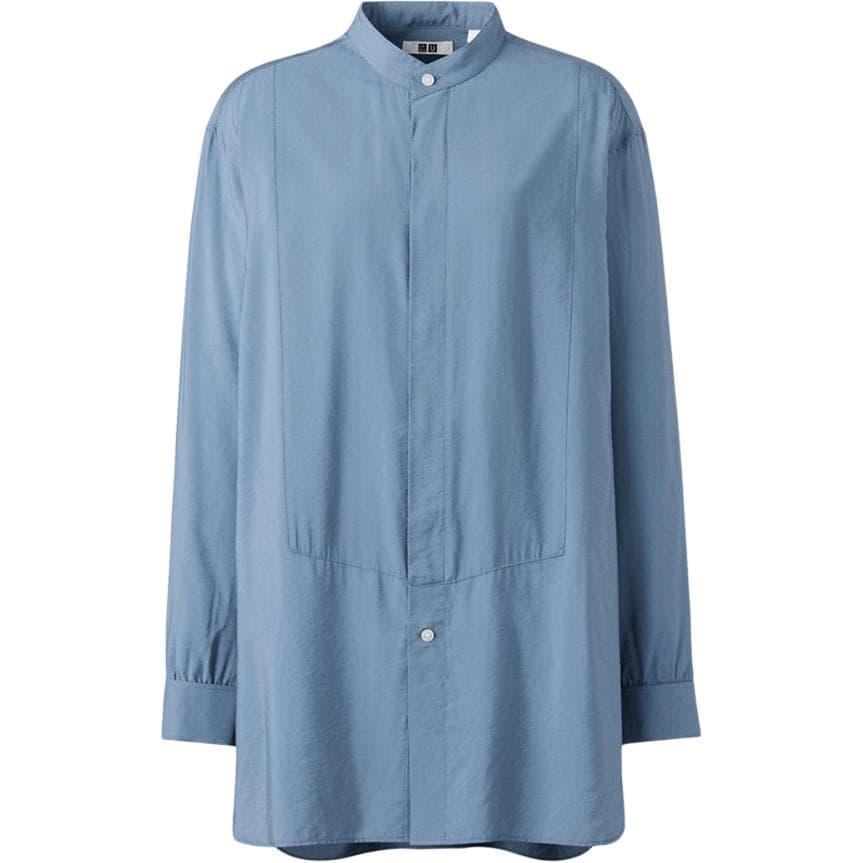 Блузка UNIQLO U Озерно-голубой Женские Рубашки - изображение 1