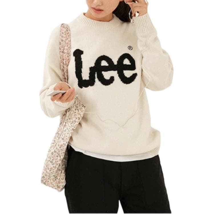 Кофта Lee Logo Crewneck Sweater White - изображение 3