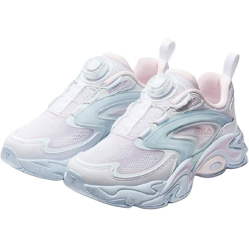 Кроссовки FILA KIDS Oтскок Дышащий Поддержка Low Топ Детские беговые кроссовки Освежающий вариант Ледяной синий Розовый Подростки - изображение 3