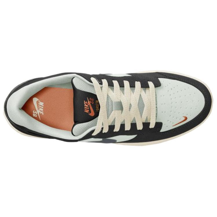 Кроссовки Nike SB FORCE 58 Текстиль Спилок коровьей кожи Скейтборд Обувь Унисекс Черный Белый Серый - изображение 4