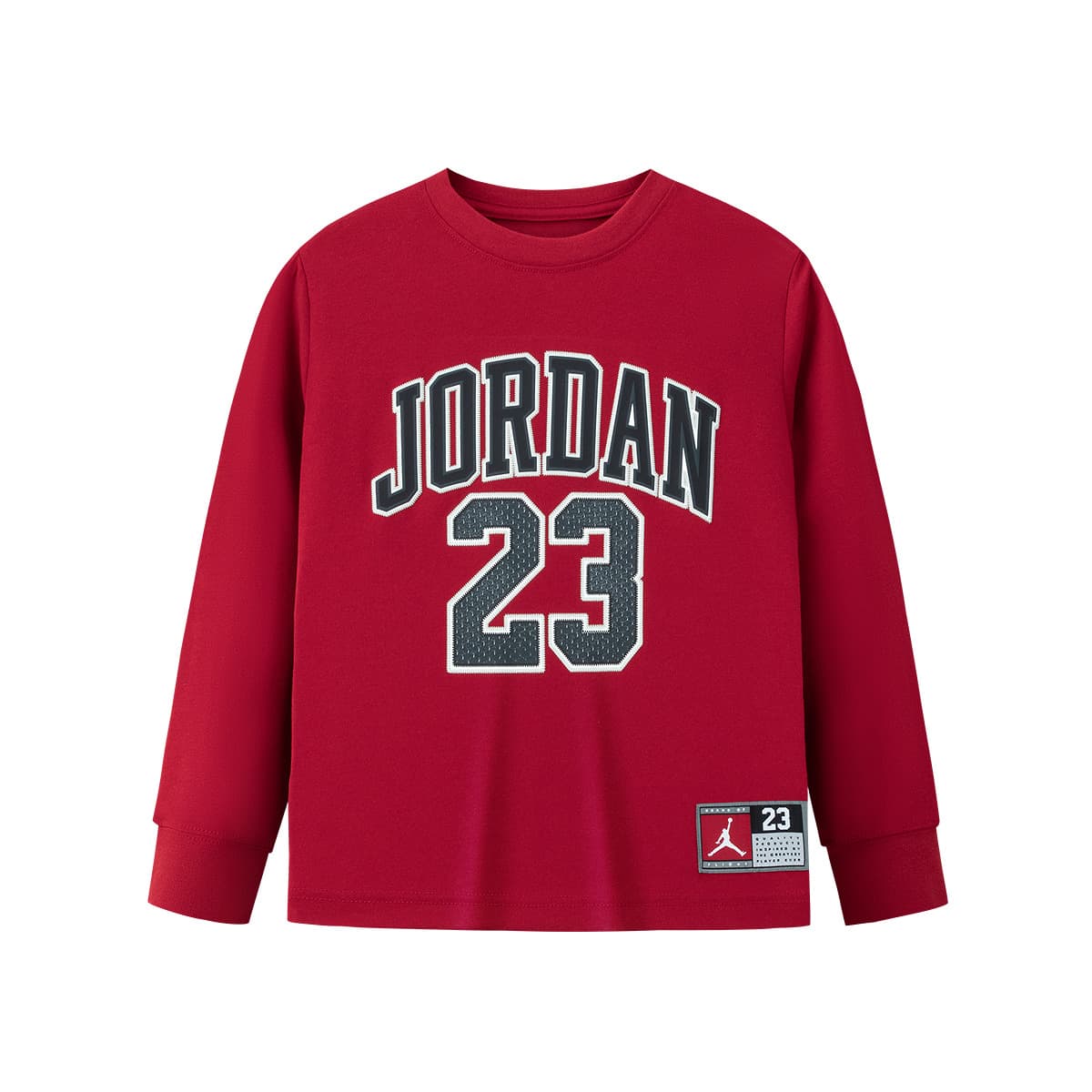 Кофта Jordan Long Sleeve T-Shirt Classic 23 Print Logo Comfortable Skin-Friendly Bulls Red Youth - изображение 1