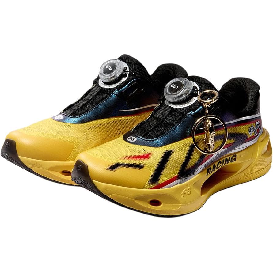 Кроссовки FILA KIDS Speed 6 Отскок Поддержка Низкий Верх Детская Беговая Обувь Желтый Черный Красный - изображение 3