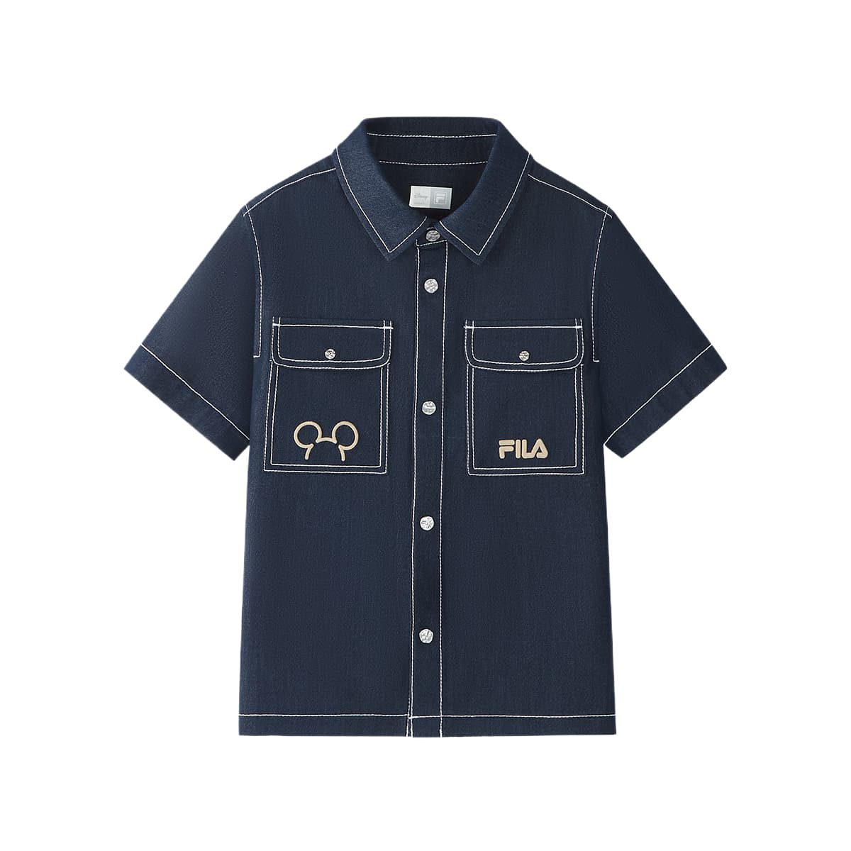 FILA KIDS Deep Lilac Blue Kids Casual Shirts FILA KIDS Deep Лиловый Синий Детский Повседневный Рубашки - изображение 1