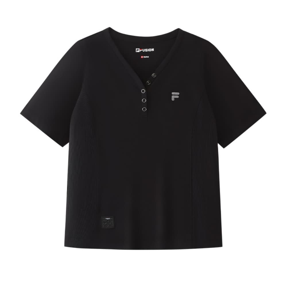 Футболка FILA FUSION Рабочая одежда T-рубашка Женская Глубокий черный - изображение 1