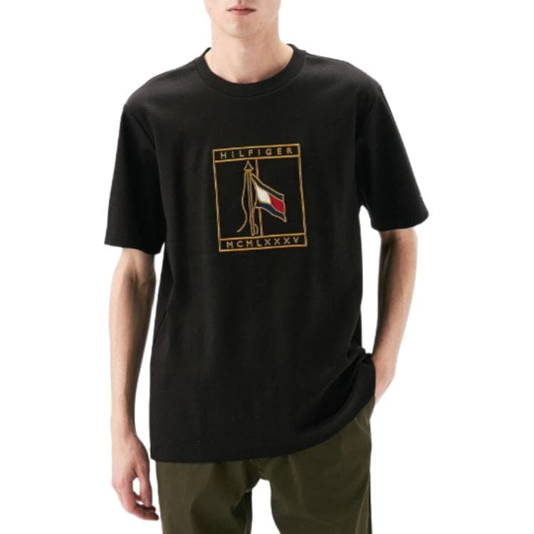 Футболка Tommy Hilfiger T-рубашка мужская черная - изображение 2