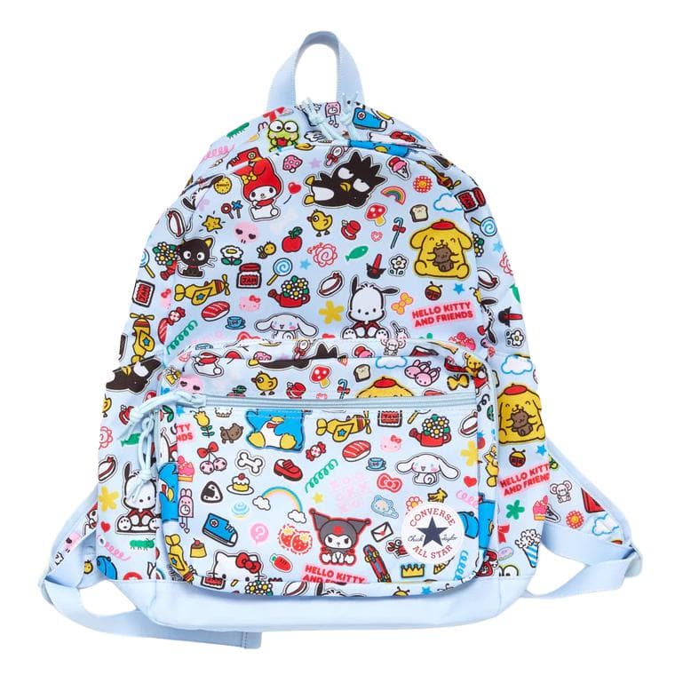 Рюкзак Sanrio X Converse Collaboration Полиэстеровый Рюкзак Унисекс Светло-Синий - изображение 2