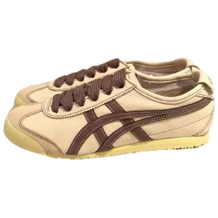 Кроссовки Onitsuka Tiger Mexico 66 Low Топ Повседневная обувь Унисекс Бежево-серый - изображение 2