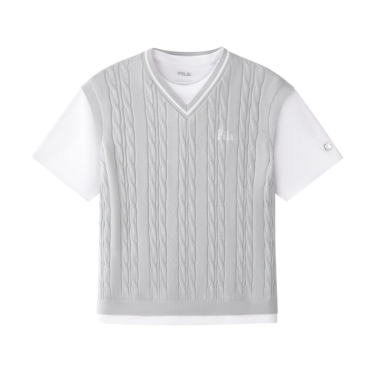 Футболка FILA KIDS Прекрасный мир Серый Kids T-рубашки - изображение 1