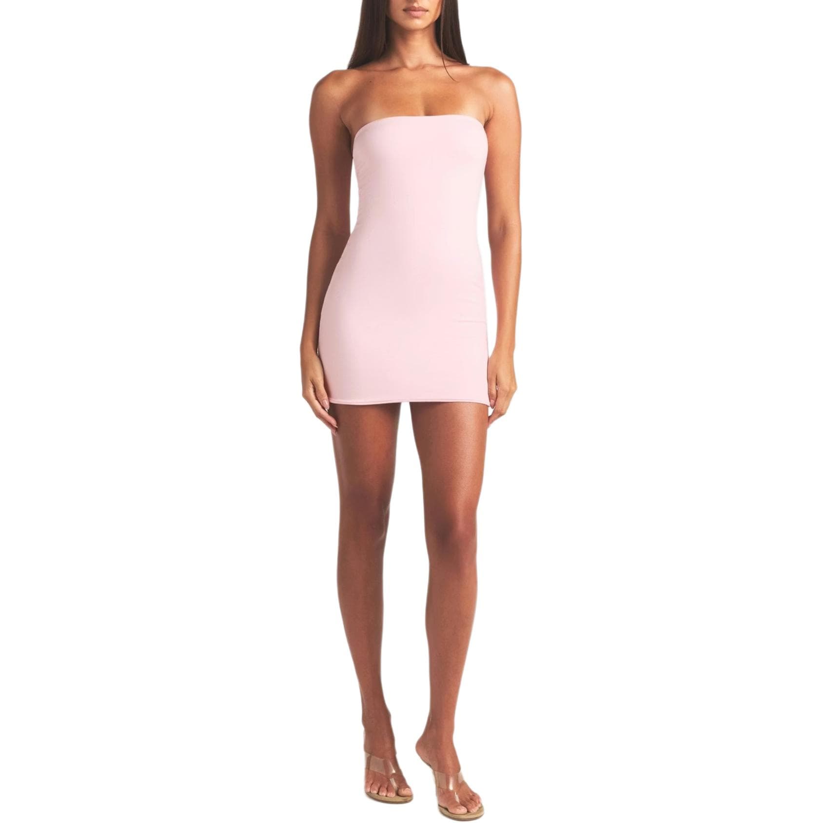 Skims Swimsuit Collection SS26 Хлопковое Волокно Джерси Мини-версия Платье-труба Без Рукавов Женское - изображение 1