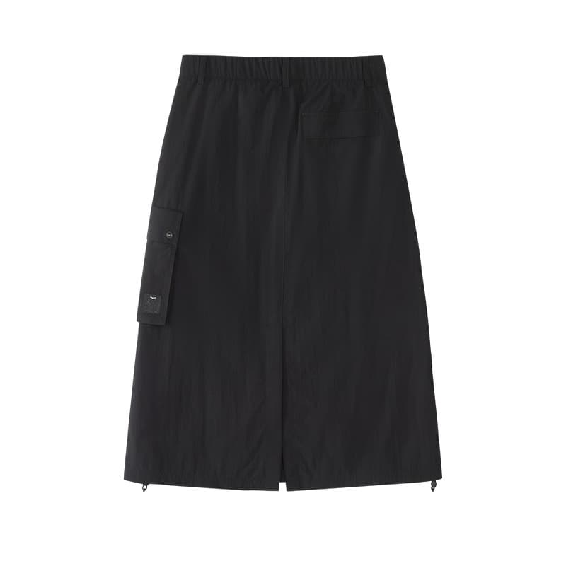 Юбка FILA FUSION Рабочий стиль Повседневная Длинная Юбка Женская Глубокий Черный - изображение 2