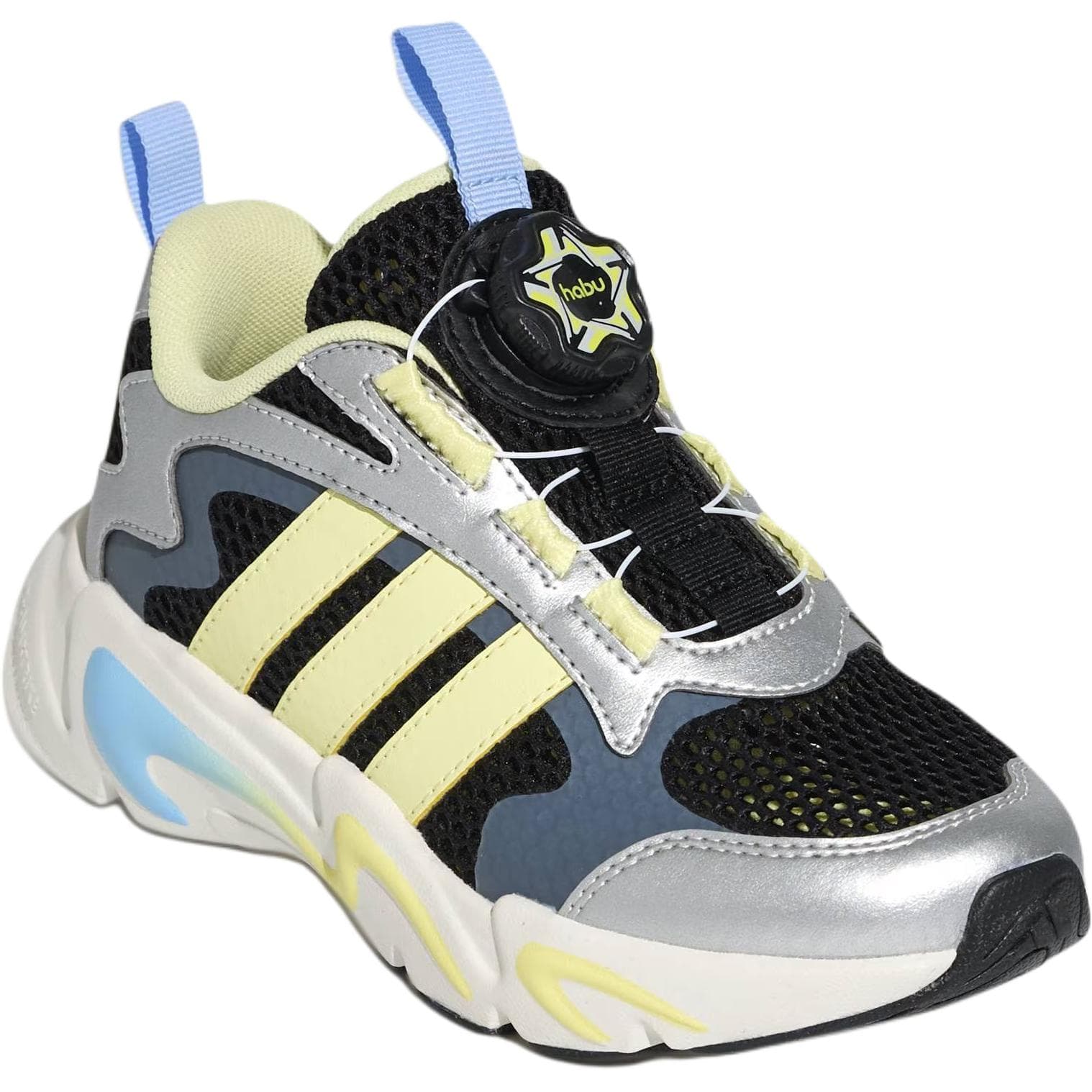 Кроссовки Adidas PLAYFLEX HABU Low Топ Kids Lifestyle Shoes Черно-серебро Желтый Детский - изображение 3