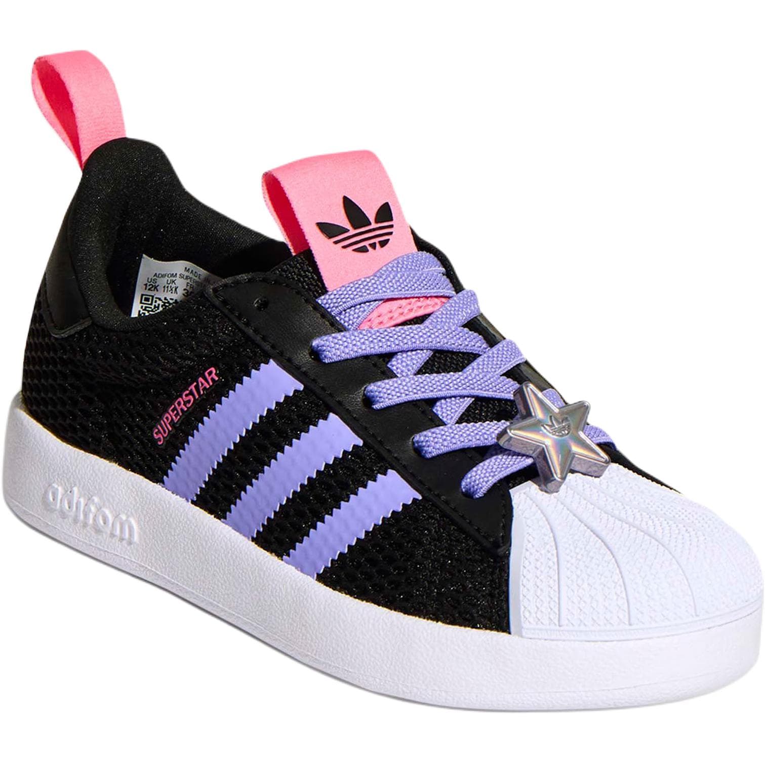 Кроссовки Adidas Originals AdiFOM Superstar 360 Low Топ Детский Скейтбординг Обувь Темный Светло-фиолетовый Детский - изображение 3