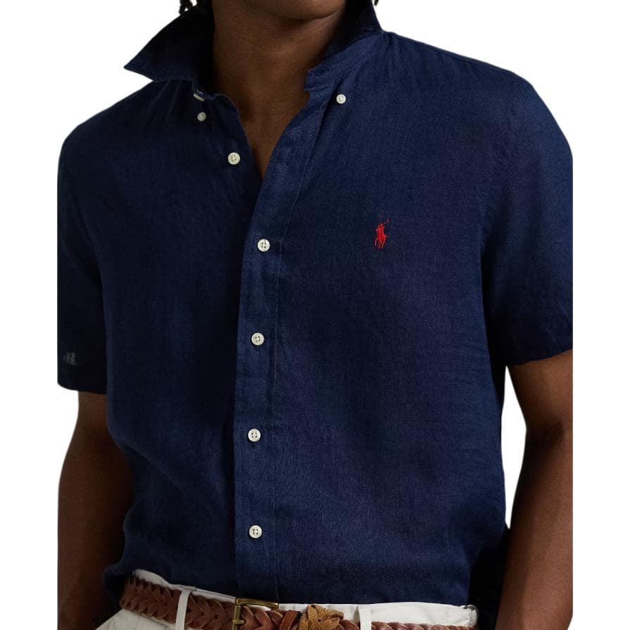 Рубашка Polo Ralph Lauren Logo Button-Up Shirt Navy - изображение 5