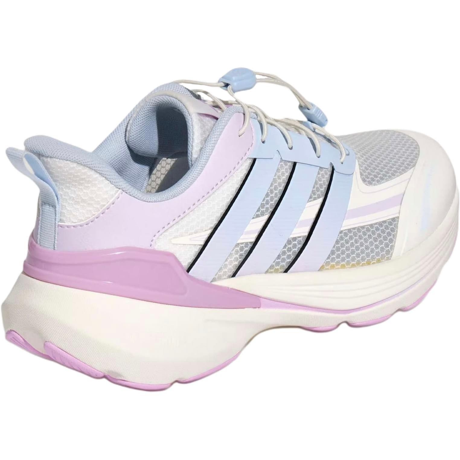 Кроссовки Adidas LIGHTDART Low Топ Беговые кроссовки Белый синий фиолетовый Детский - изображение 4