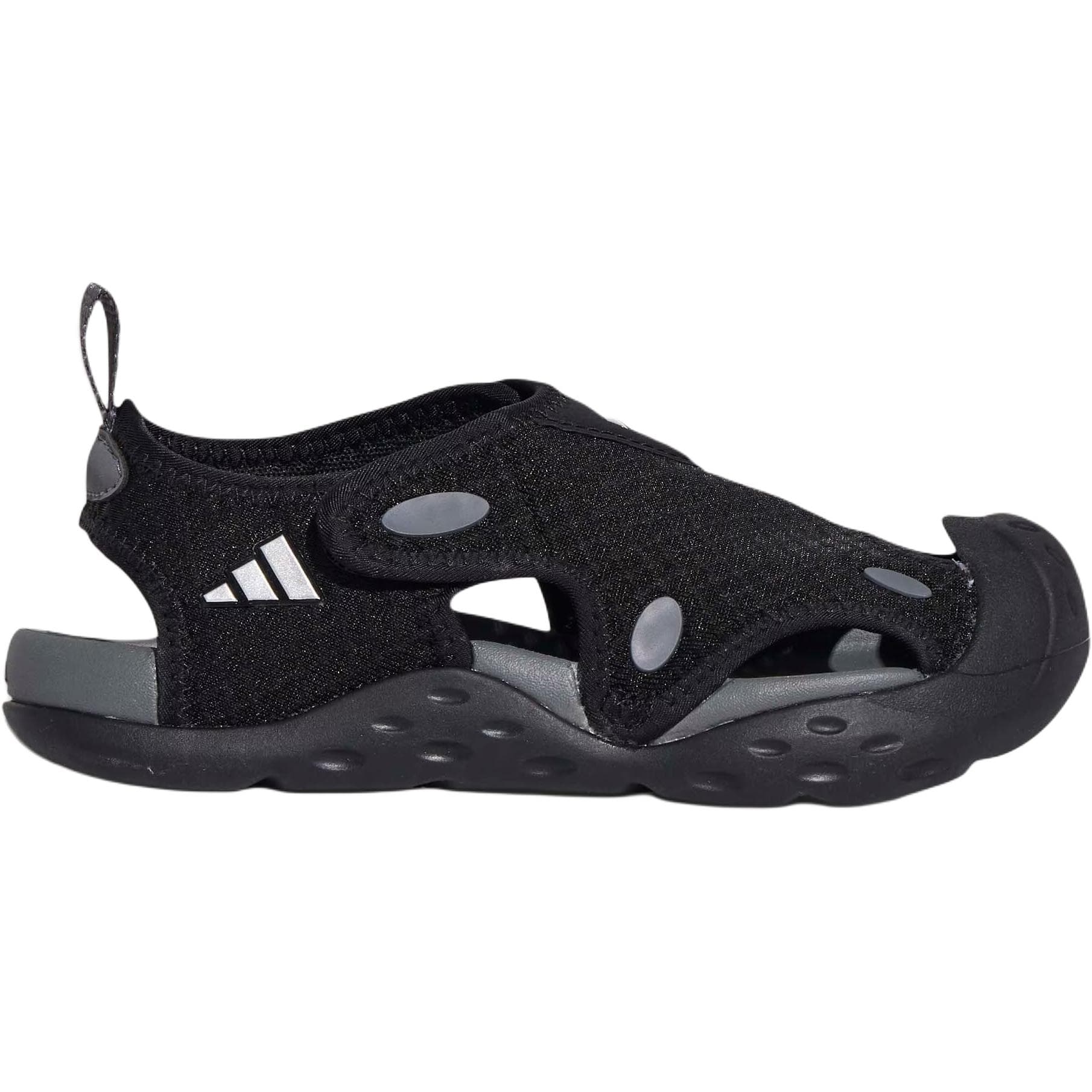 Сандалии Adidas STARSTRIDE противоскользящие устойчивые к истиранию низкие топовые сандалии черные детские - изображение 2