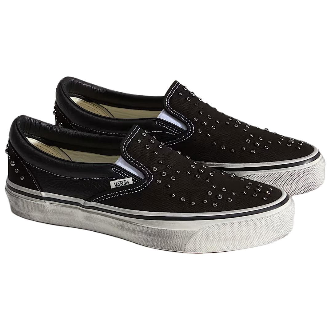 Кроссовки Vans Премиум Классический Slip On Low Топ Скейтборд Обувь Унисекс Черный - изображение 2