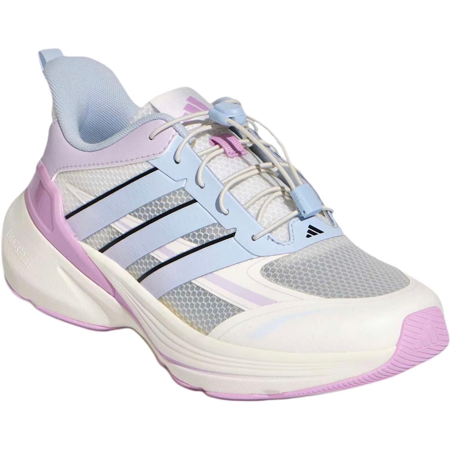 Кроссовки Adidas LIGHTDART Low Топ Беговые кроссовки Белый синий фиолетовый Детский - изображение 3