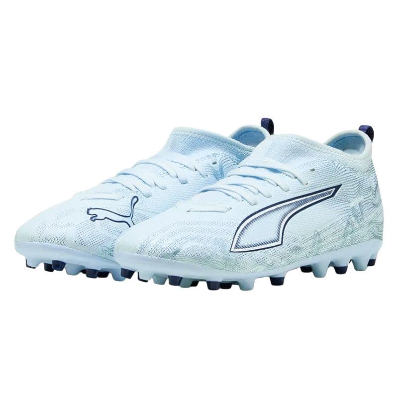 Бутсы PUMA ULTRA 6 MID Топ Детская футбольная обувь Синяя Детская - изображение 3