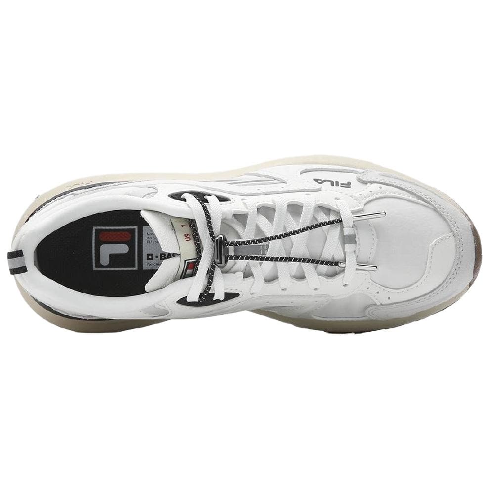 Кроссовки FILA RETRO 70 X Противоскользящая Устойчивая к износу Увеличивающая высоту Повседневная обувь Женская Белая Серая - изображение 4