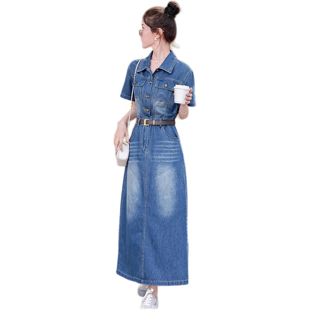 Платье KAISER Slim Fit Denim Casual Comfortable Soft Long Sleeveless Dress Women - изображение 1