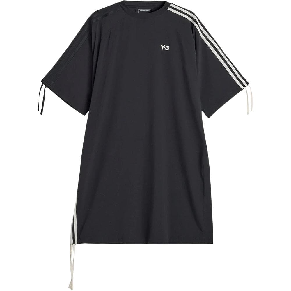 Платье Y-3 3-Stripes Tee Dress Black Logo Платья с короткими рукавами в полоску - изображение 1