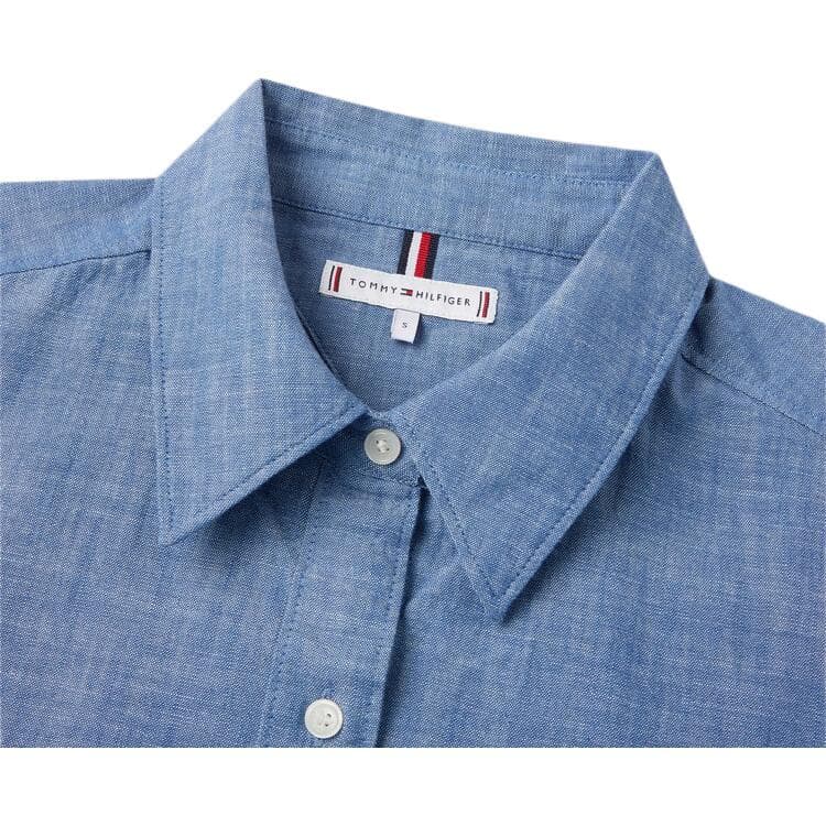 Блузка Tommy Hilfiger Blue DVA Women's Shirts Томми Хилфигер Синий DVA Женские Рубашки - изображение 3