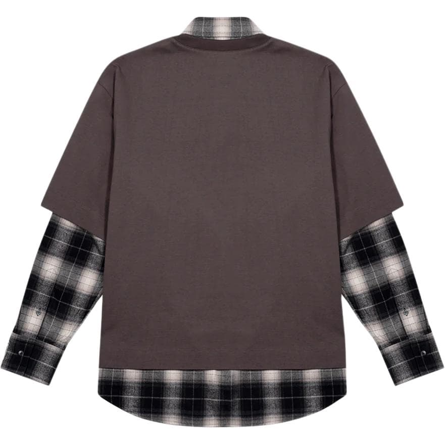 Рубашка WE11DONE Charcoal Check Layered Shirt - изображение 2