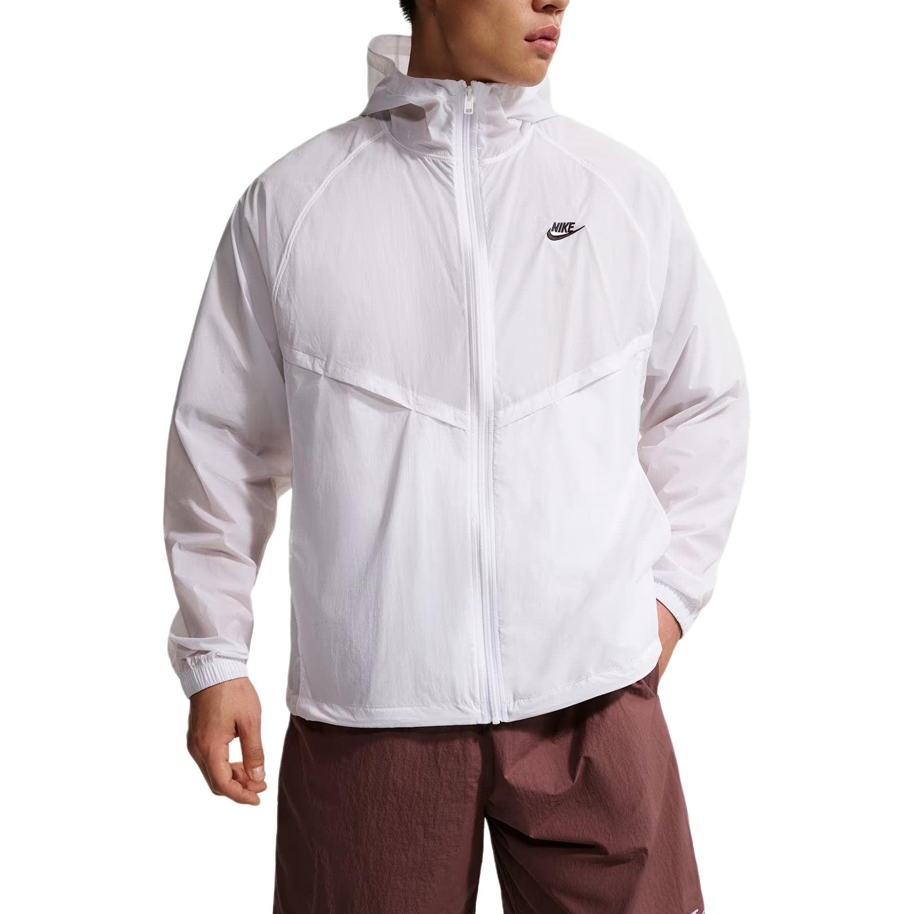 Куртка NIKE WINDRUNNER Белый Черный Мужской Куртки - изображение 1