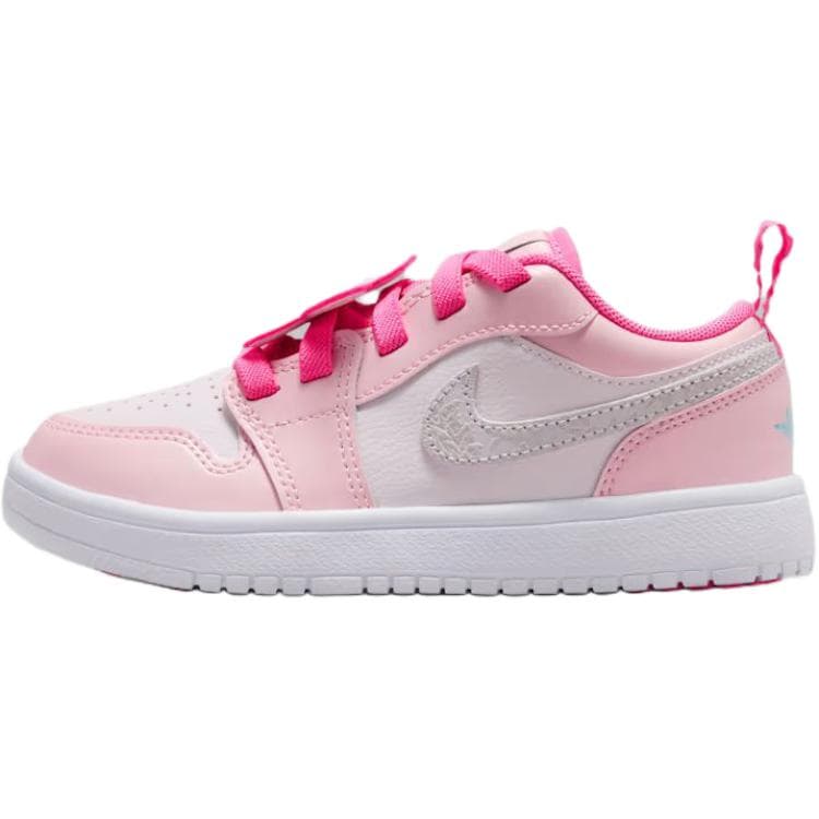 Кроссовки для баскетбола Jordan Air Jordan 1 Low Top Детские баскетбольные кроссовки Розовые Белые Малыш - изображение 1